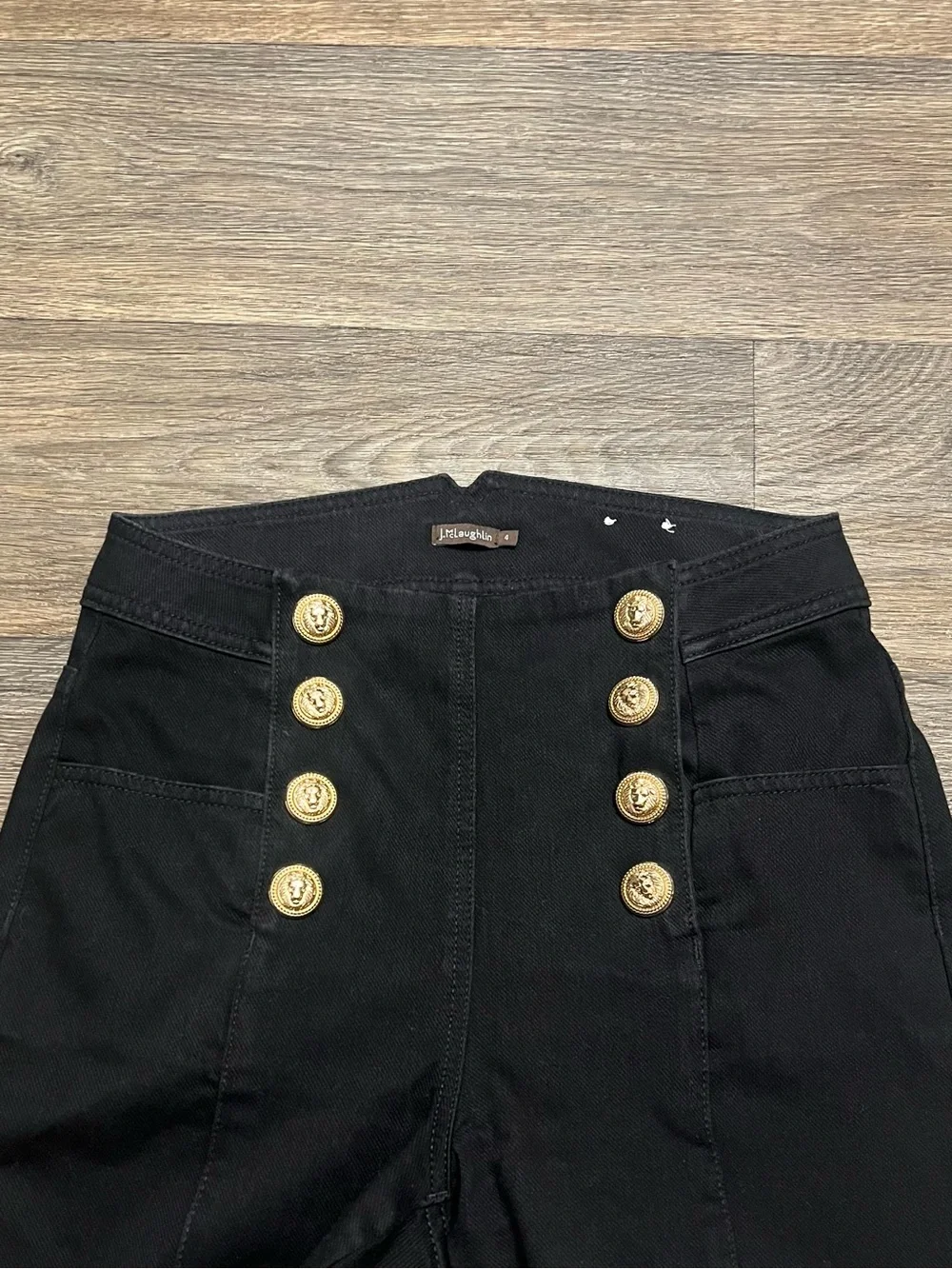 J. McLaughlin Hastings Jeans Black Size 4 High Rise Skinny Sailor Neutral